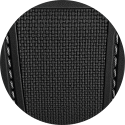 black rubber with fabric effect