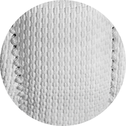 white rubber with fabric effect
